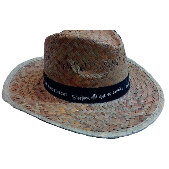 sombrero de paja con cinta personalizada