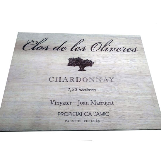rotulo de madera grabado a laser personalizado exterior