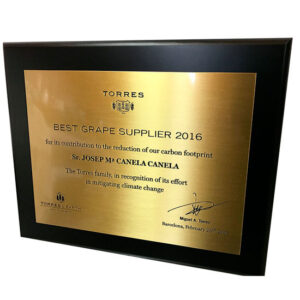 placa laton grabada i esmalte miguel torres