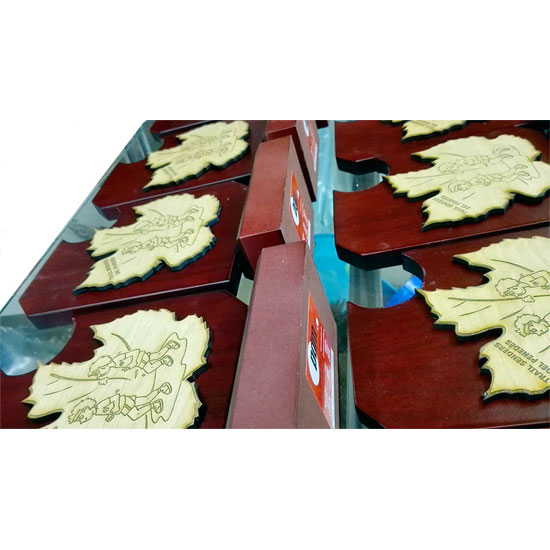 PDM gifts trofeo de madera personalizado