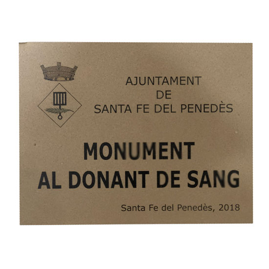 placa de acero con impresion digital